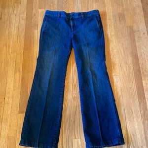Ann Taylor LOFT Modern Flare Women's size 12 Flat Front Denim Jeans Trousers